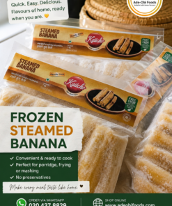 Frozen Steamed Banana 1kg – Ready-to-Cook for Dodo, Frying and Porridge